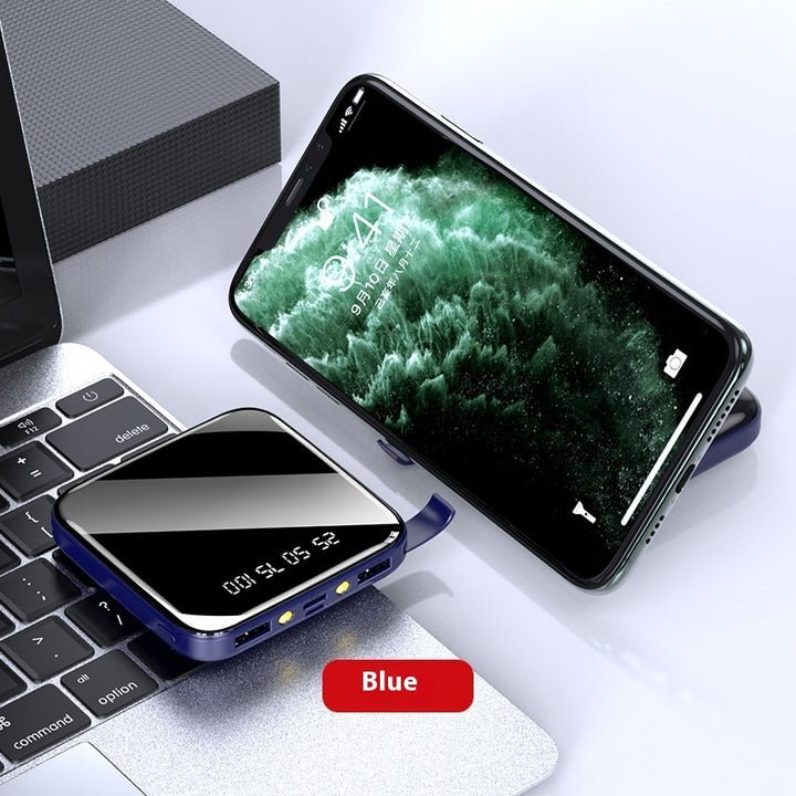 Mirror Mini Power Bank with Compact Power Supply and 10000mAh Battery