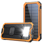 Industrial Style Solar Charging Unit Power Bank with Solar Energy - Orange / 20000 MA