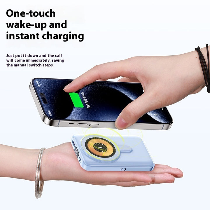 Stor kapacitet powerbank med magnetiskt skal och trendig design