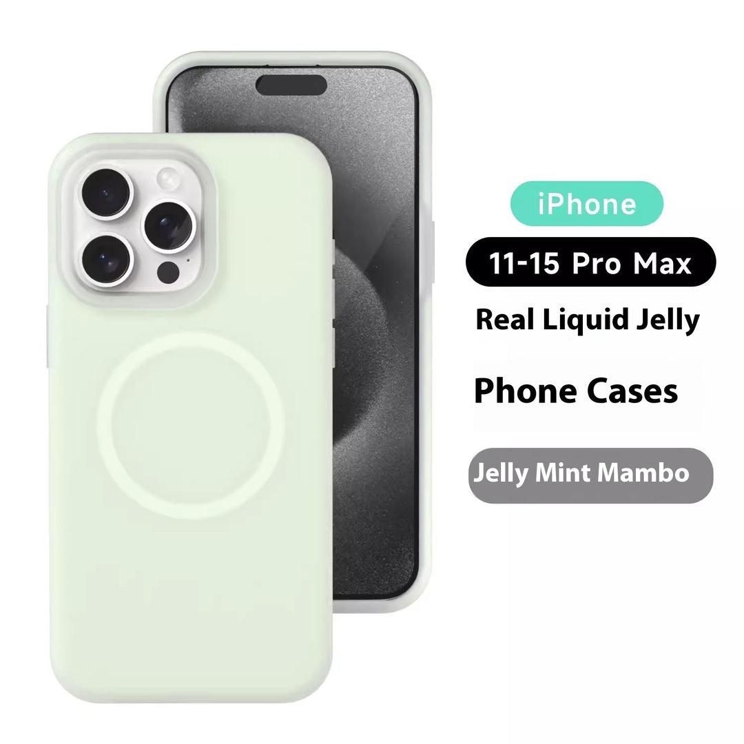 Solid Color Jelly Magnetic Phone Cases in Vibrant Shades