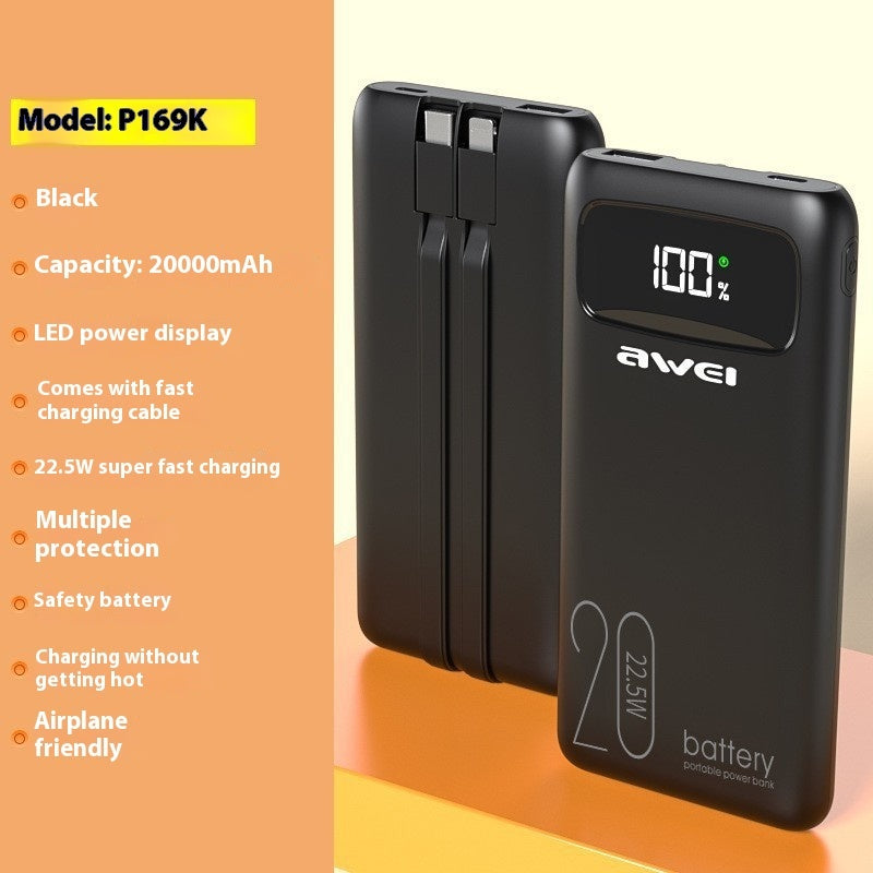 P168K P169K och P133K Power Banks Kompakta Bärbara Laddare