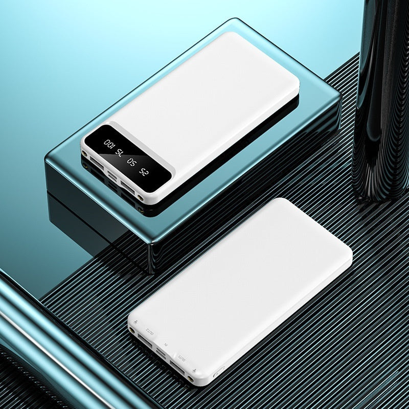 Compact Cable Power Bank with Fast Charge and Versatile Wire Options