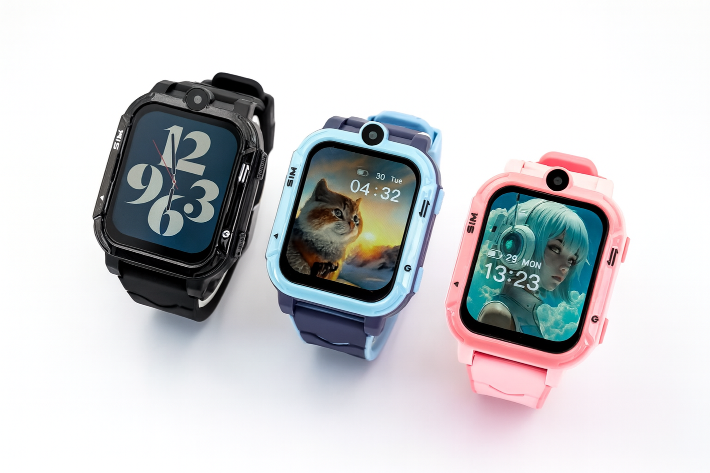 4G Android Kids Smartwatch with SIM Card GPS + WiFi + LBS Tracker Waterproof IP67 SOS Emergency Button HD Video Call