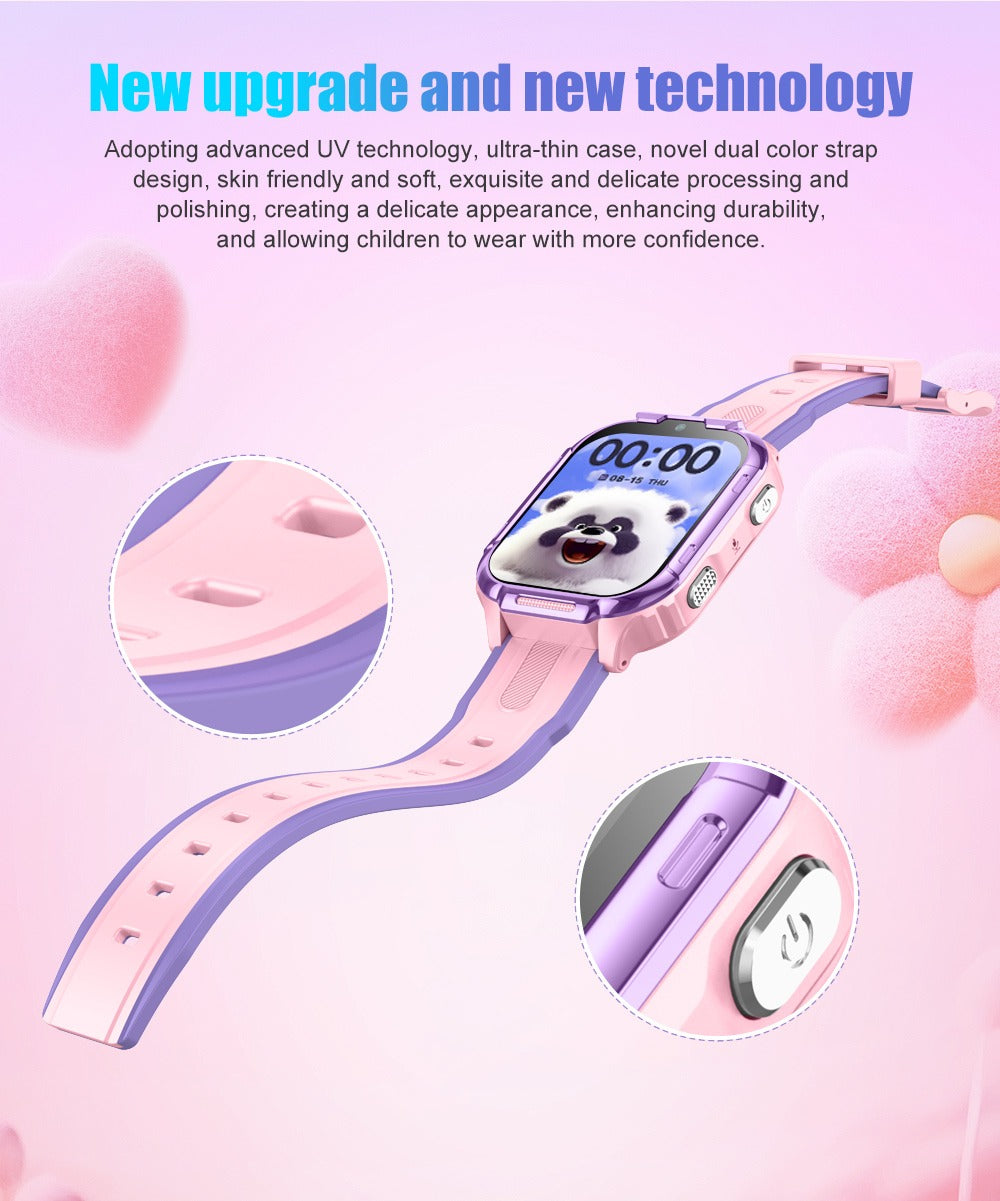 4G Kids Smart Watch with GPS Tracker, Video Call, SOS Safety Alert, WiFi Positioning, Camera, Sleep Monitor & Pedometer – Smartwatch for Boys and Girls