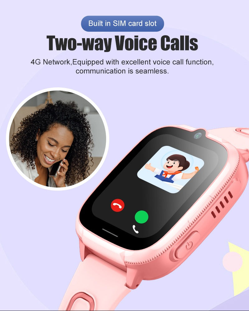4G Kids Smartwatch D53 GPS Locator Tracker Video Call Smart Watch for Children Waterproof SOS Anti-Lost Watch Parent Control App