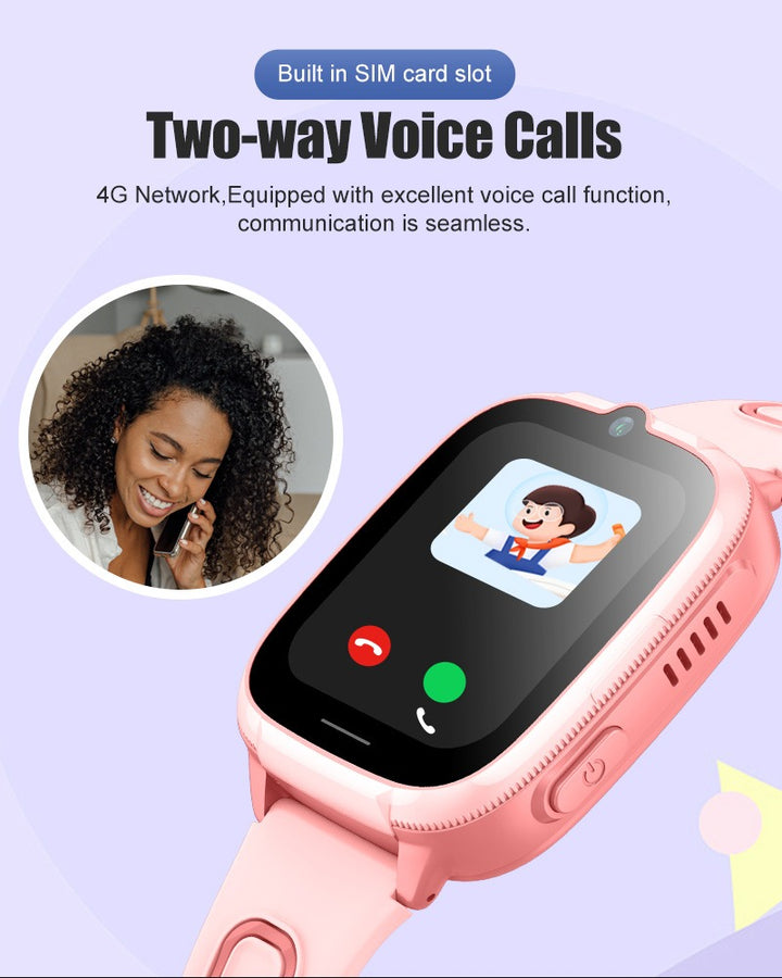 4G Kids Smartwatch D53 GPS Locator Tracker Video Call Smart Watch for Children Waterproof SOS Anti-Lost Watch Parent Control App