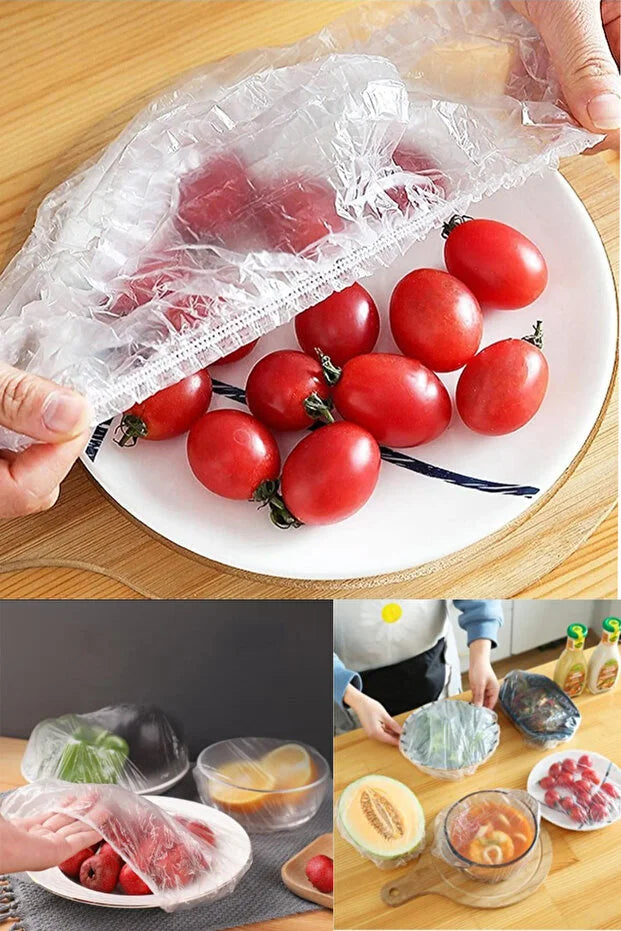 100 Pack Practical Freshness Preserving Pot and Plate Covers Multi Purpose Food Storage Lids