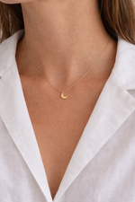 Stainless Steel Mini Moon Necklace for Women