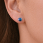 925 Sterling Silver Round Abalone Shell Solitaire Earrings