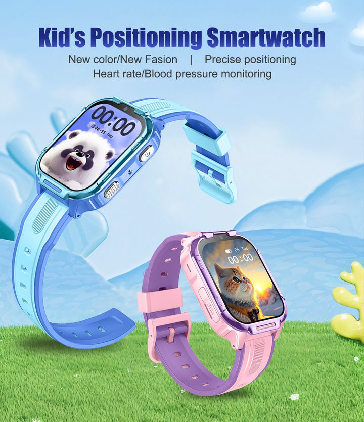 4G Kids Smart Watch with GPS Tracker, Video Call, SOS Safety Alert, WiFi Positioning, Camera, Sleep Monitor & Pedometer – Smartwatch for Boys and Girls