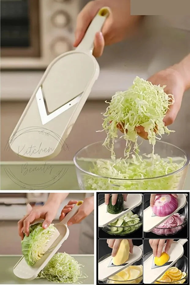 Stainless Steel Blade Vegetable Chopper Slicer Non Slip Base Cabbage Carrot Salad Onion Cutter