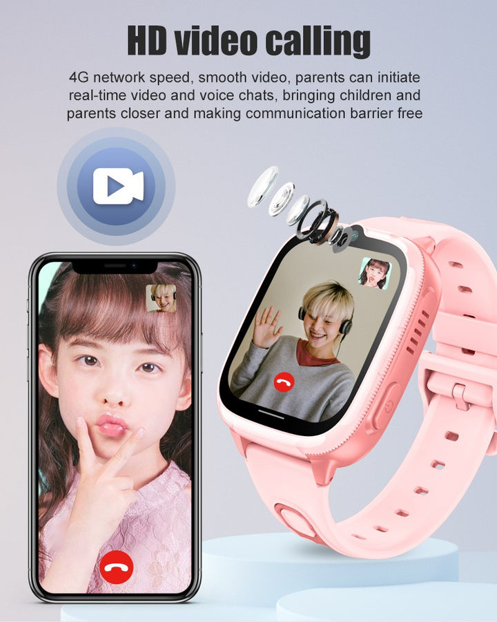 4G Kids Smartwatch D53 GPS Locator Tracker Video Call Smart Watch for Children Waterproof SOS Anti-Lost Watch Parent Control App