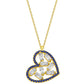 925 Sterling Silver Heart Pendant – Crystal Diamond Style Necklace