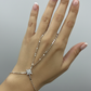 VIP Silver Sequin North Star Hand Chain Bracelet