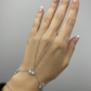 VIP Silver Three Piece Hand Chain Bracelet Set