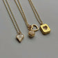3 Piece Heart Charm Necklace Set for Women Elegant Layered Jewelry