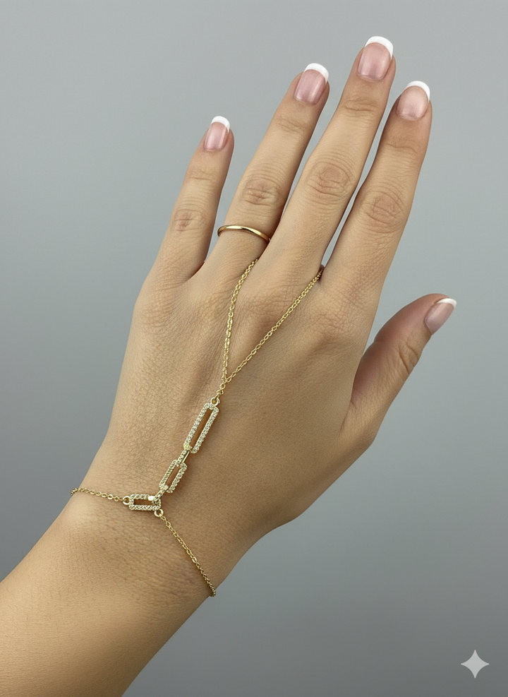 VIP Crystal Branded Hand Chain Bracelet