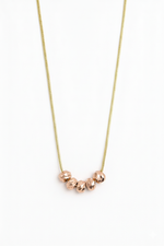 Stainless Steel Rose Gold Beaded Necklace for Women