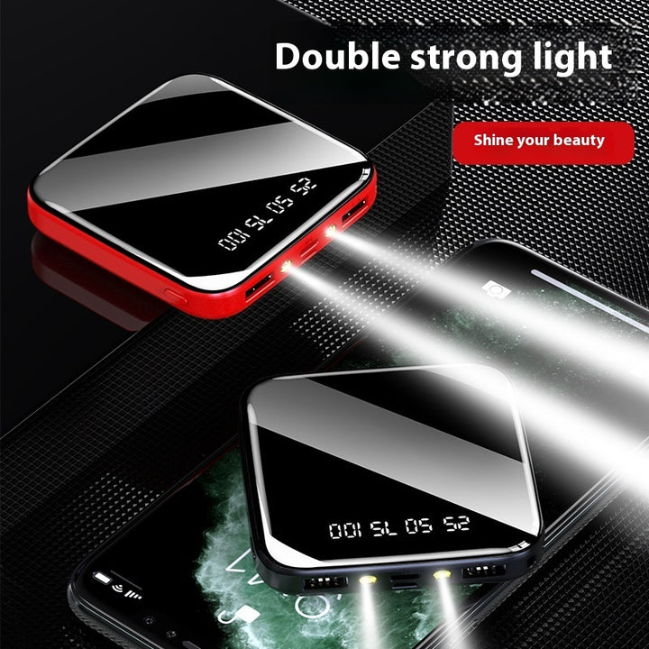 Mirror Mini Power Bank with Compact Power Supply and 10000mAh Battery
