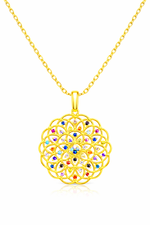 925 Sterling Silver Flower of Life Necklace Sacred Geometry Pendant Spiritual Silver Gift for Her