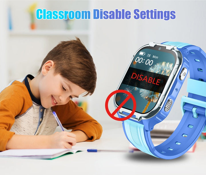 4G Kids Smart Watch with GPS Tracker, Video Call, SOS Safety Alert, WiFi Positioning, Camera, Sleep Monitor & Pedometer – Smartwatch for Boys and Girls