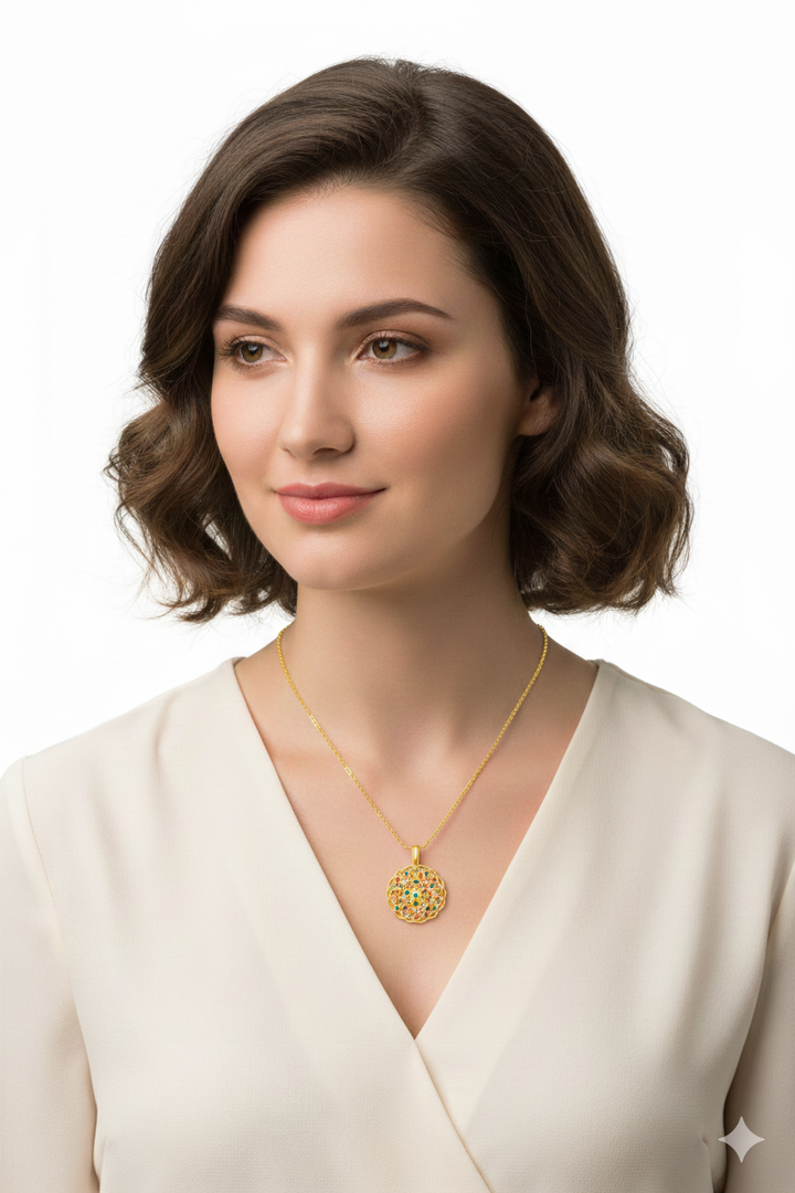 925 Sterling Silver Flower of Life Necklace Sacred Geometry Pendant Spiritual Silver Gift for Her