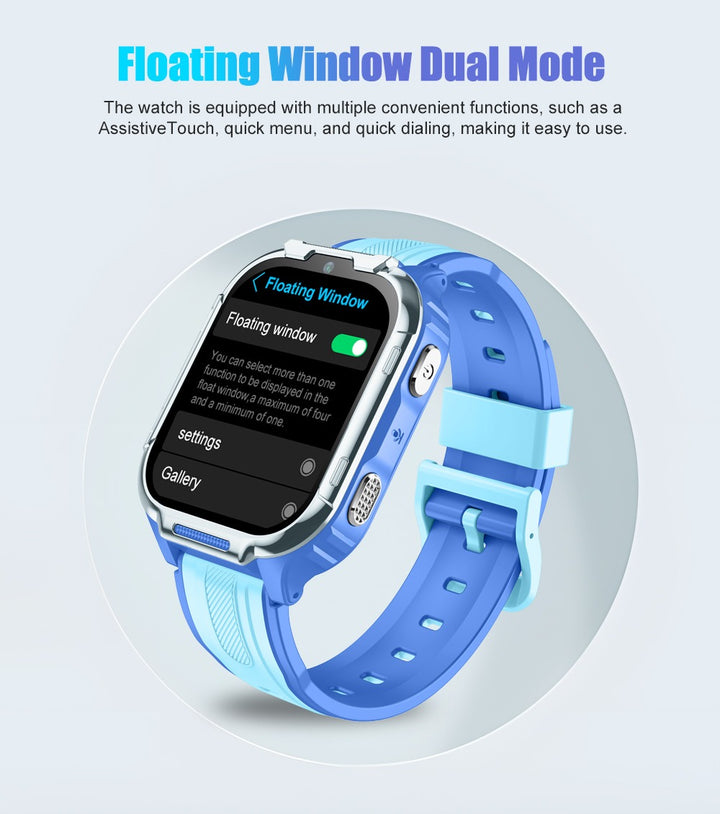 4G Kids Smart Watch with GPS Tracker, Video Call, SOS Safety Alert, WiFi Positioning, Camera, Sleep Monitor & Pedometer – Smartwatch for Boys and Girls