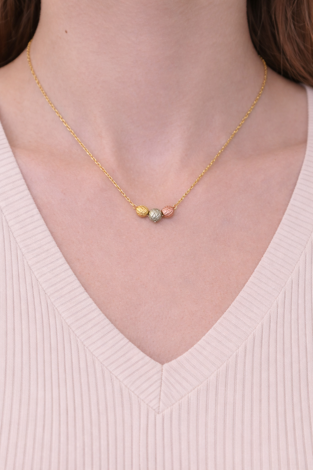 Stainless Steel Beaded Necklace for Women