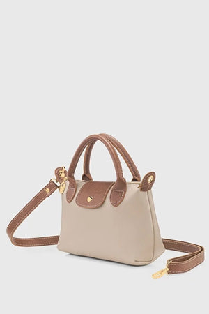 Cream Versatile PU Leather Crossbody Bag for Women