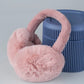Soft Pink Plush Foldable Earmuffs – Cold Weather Protective Ear Warmers