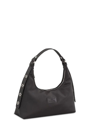 Black Baguette Shoulder Bag for Women