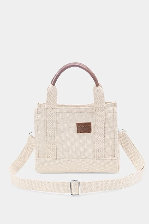 Soft Cream Canvas Tote Bag For Women