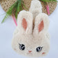 Girls Cream Plush Winter Earmuffs – Fluffy Bunny Ear Warmers for Kids