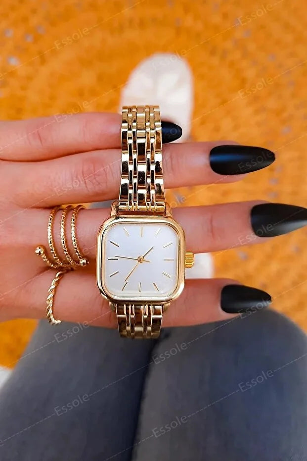 Retro Minimal Square Dial Women’s Watch