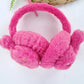 Girls Candy Pink Plush Winter Earmuffs – Fluffy Bunny Ear Warmers for Kids