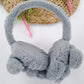 Boys Grey Plush Winter Earmuffs – Fluffy Puppy Ear Warmers for Kids