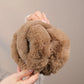 Soft Brown Plush Foldable Earmuffs – Cold Weather Protective Ear Warmers