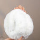 Soft White Plush Foldable Earmuffs – Cold Weather Protective Ear Warmers