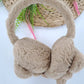 Boys Brown Plush Winter Earmuffs – Fluffy Puppy Ear Warmers for Kids