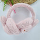 Girls Light Pink Plush Winter Earmuffs – Fluffy Bunny Ear Warmers for Kids