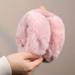 Soft Pink Plush Foldable Earmuffs – Cold Weather Protective Ear Warmers