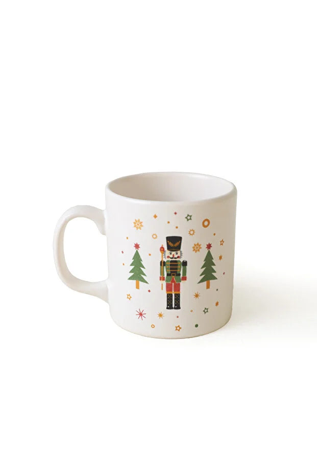 New Year Nutcracker Tree Mug 10 cm Ceramic Christmas Cup