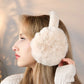 Soft Cream Plush Foldable Earmuffs – Cold Weather Protective Ear Warmers