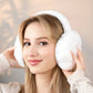 Soft White Plush Foldable Earmuffs – Cold Weather Protective Ear Warmers