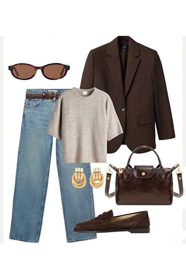 Brown Patent Versatile PU Leather Crossbody Bag for Women