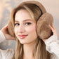 Soft Brown Plush Foldable Earmuffs – Cold Weather Protective Ear Warmers