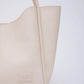 Cream SHK108 faux leather women hand and shoulder bag with wallet and makeup bag