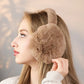 Soft Brown Plush Foldable Earmuffs – Cold Weather Protective Ear Warmers