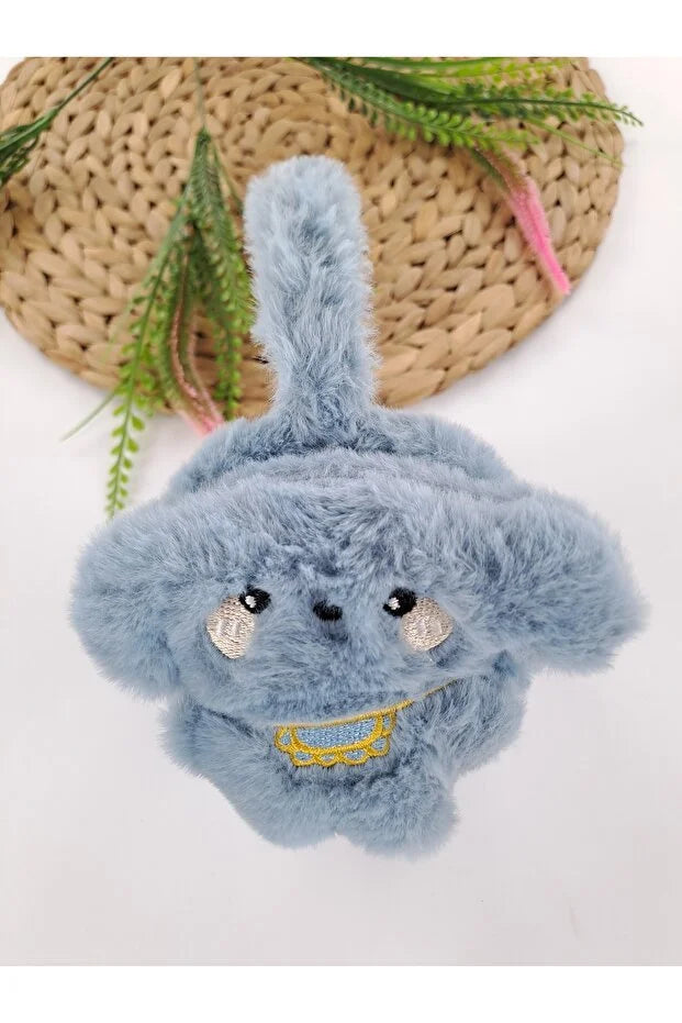 Boys Blue Plush Winter Earmuffs – Fluffy Puppy Ear Warmers for Kids