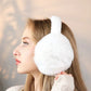 Soft White Plush Foldable Earmuffs – Cold Weather Protective Ear Warmers